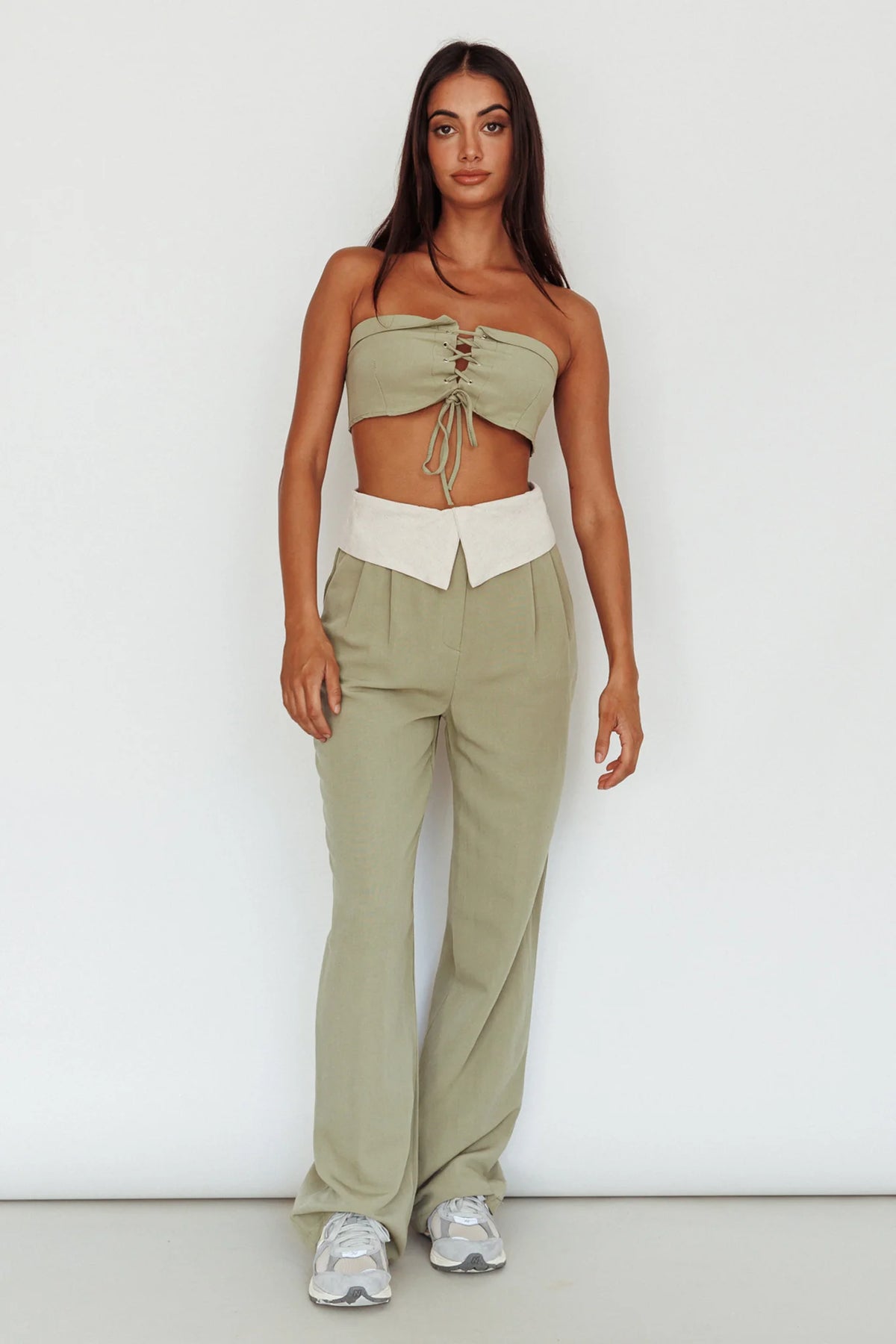 East Village Foldover Pants Sage