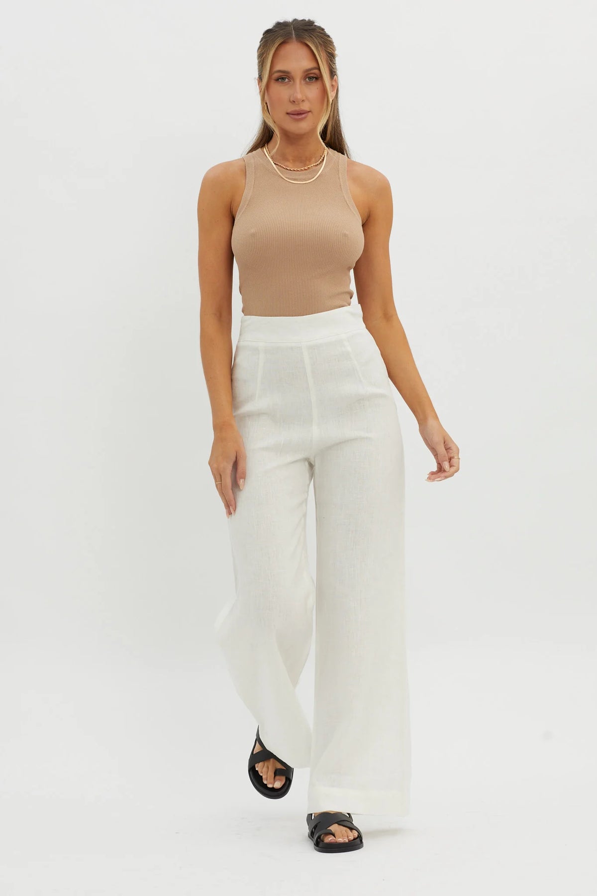 Wanda Wide Leg Pants White