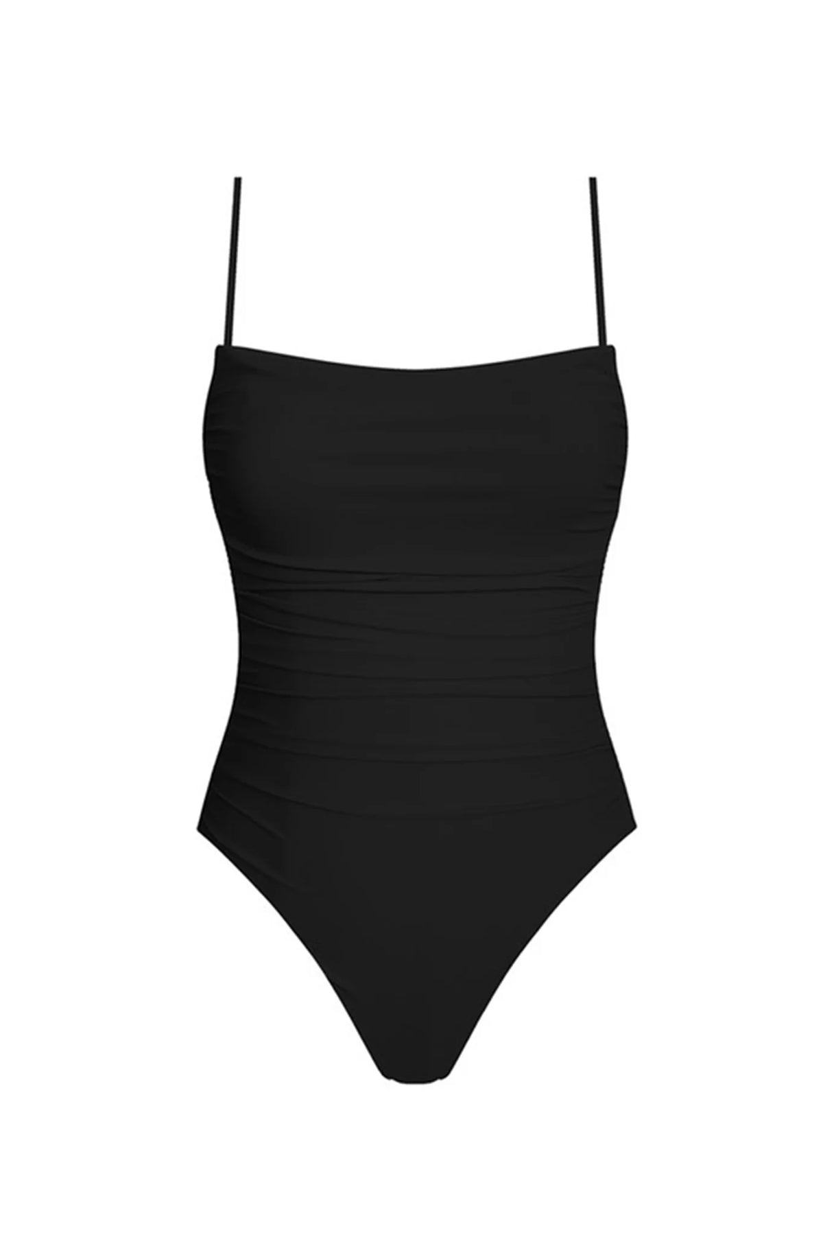 Isla Ruched One Piece Swimsuit Black