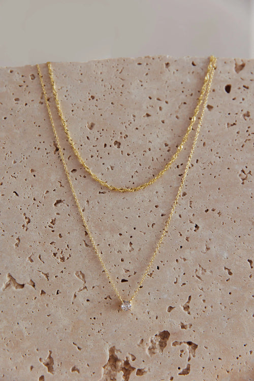 Sarai Crystal Pendant Necklace Set Gold