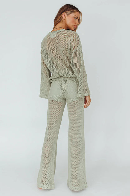Mahina Long Net Pants Sage