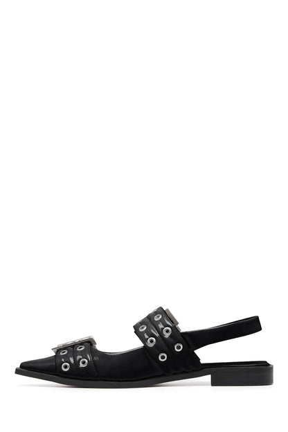 THERAPY Matilda Pointed Flat Black Patent
