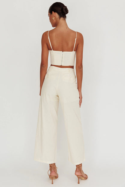 Breathless Wide Leg Pant Oat