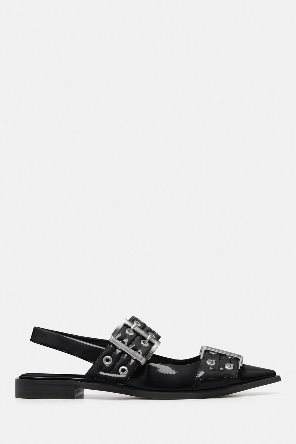 THERAPY Matilda Pointed Flat Black Patent