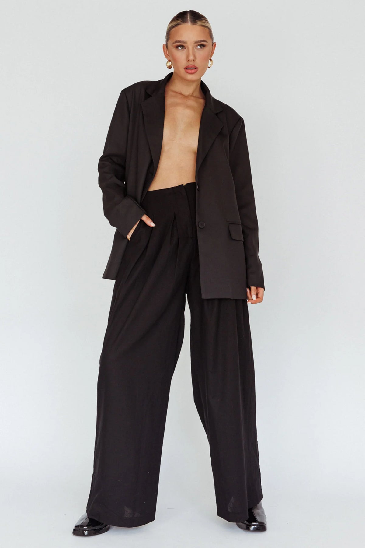 Sloan Side Pocket Trouser Pants Black