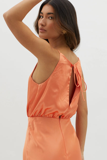 Midnight Hour Side Split Midi Dress Sunset