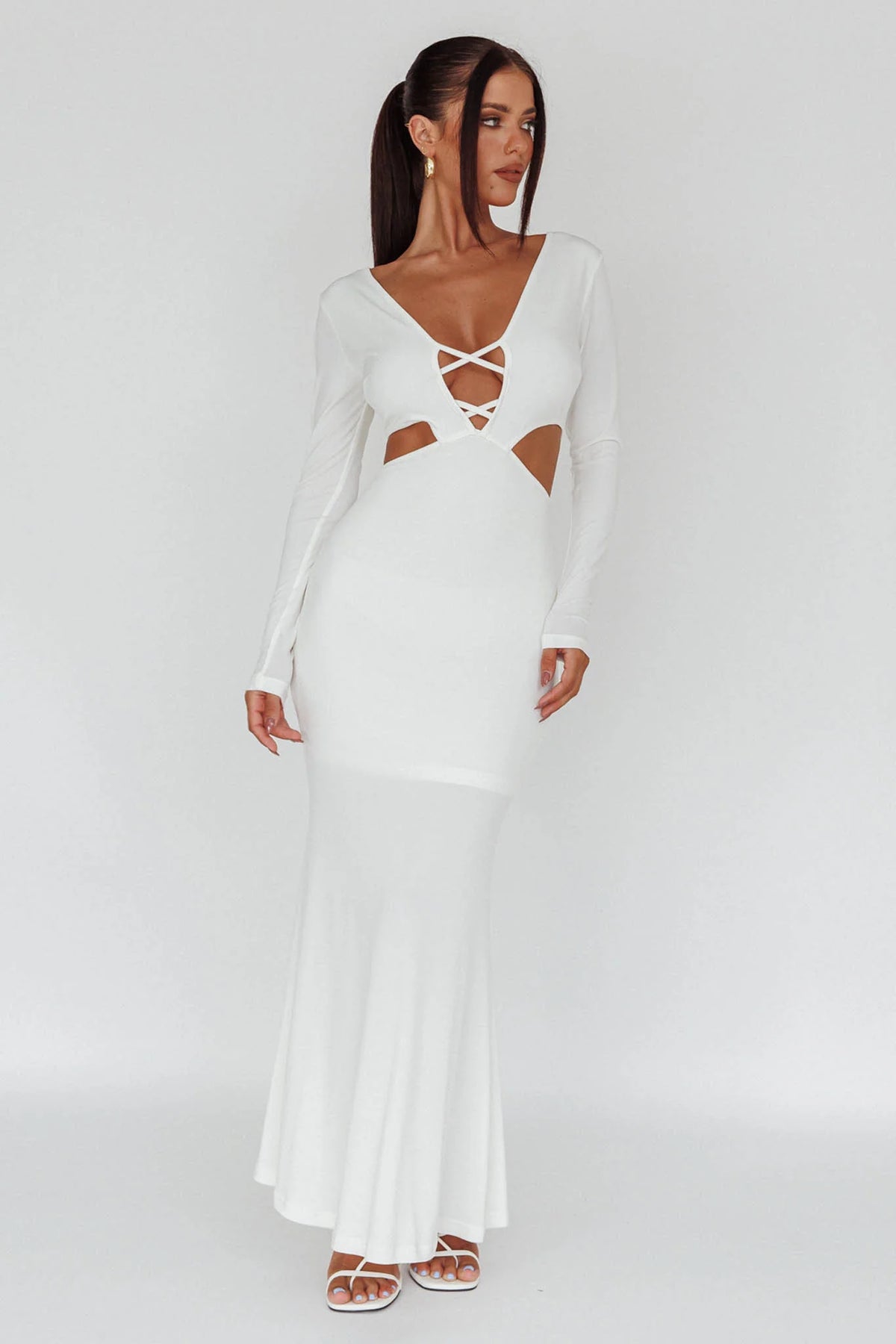 Dress Codes Cut-Out Maxi Dress White