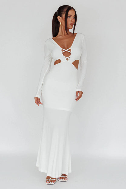 Dress Codes Cut-Out Maxi Dress White