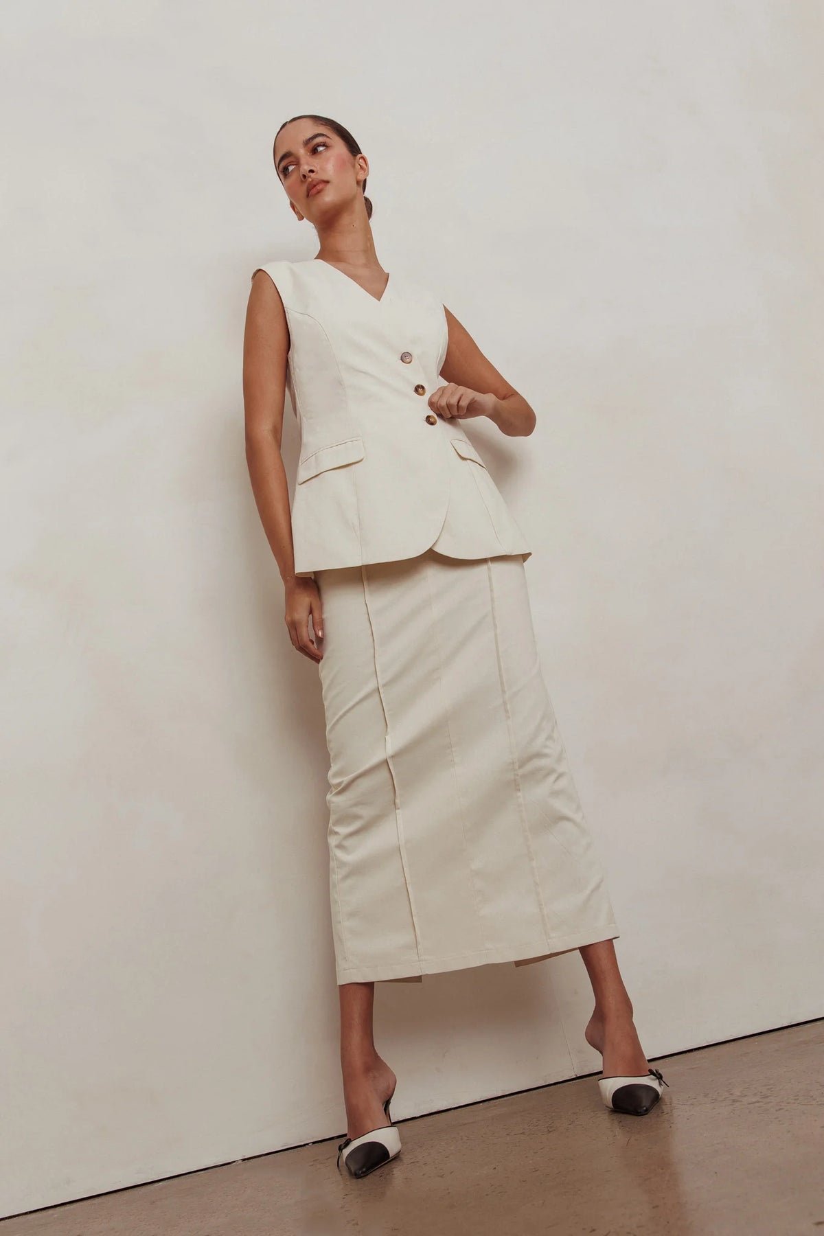 Sweet Treat Column Maxi Skirt Oat