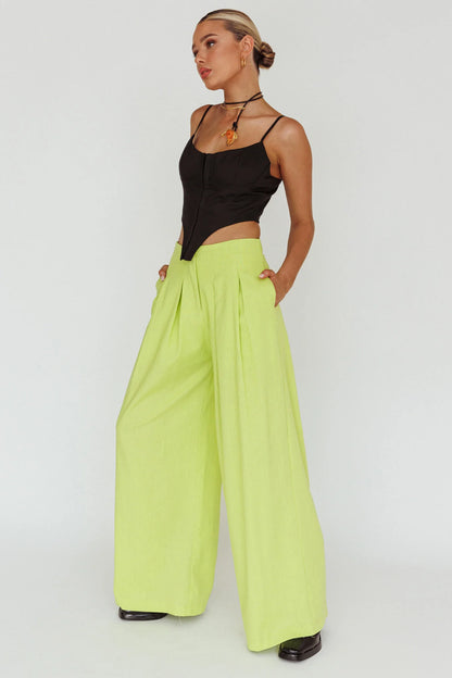 Sloan Side Pocket Trouser Pants Lime