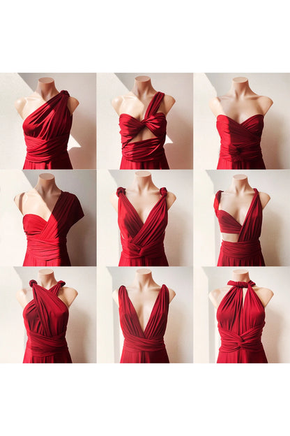 Ariana Multiway Maxi Dress Maroon