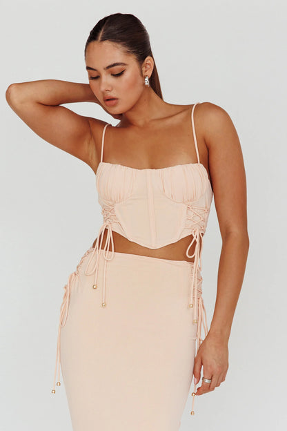 Graziella Corset Crop Top Egg Shell
