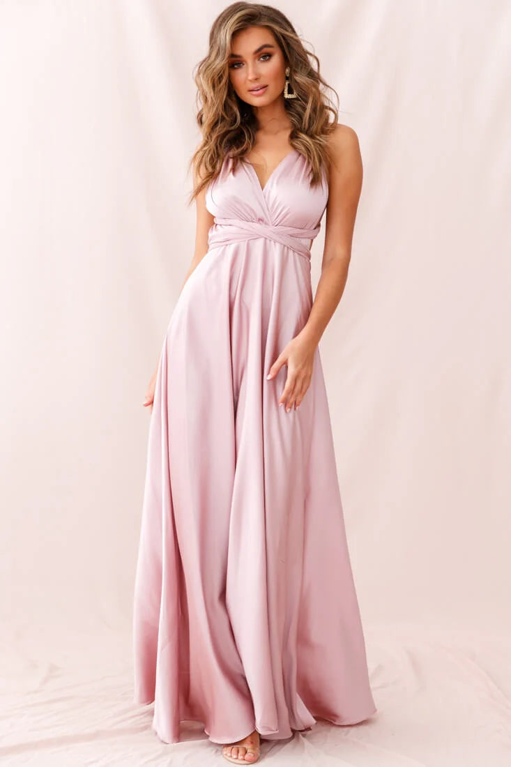 Ariana Multiway Maxi Dress Blush