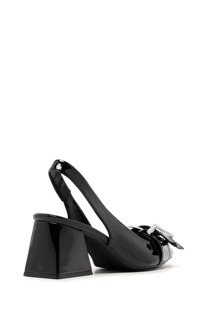 THERAPY Slay Slingback Pump Black Patent