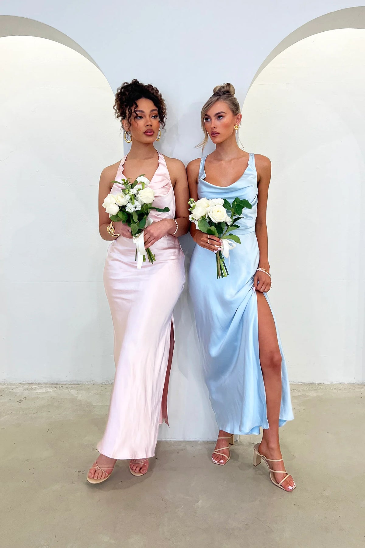 Sitara Tied Back Maxi Dress Blush