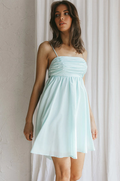 Zhen Bow Tie Back Mini Dress Mint
