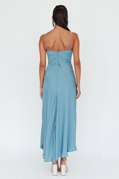 Linka Diamante Strap Maxi Dress Steel