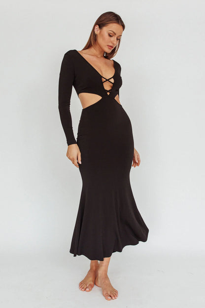 Dress Codes Cut-Out Maxi Dress Black