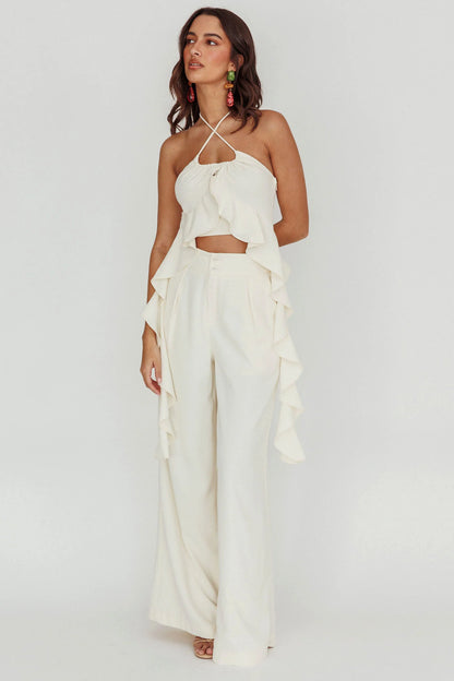 Songbird Halterneck Ruffle Cami Top