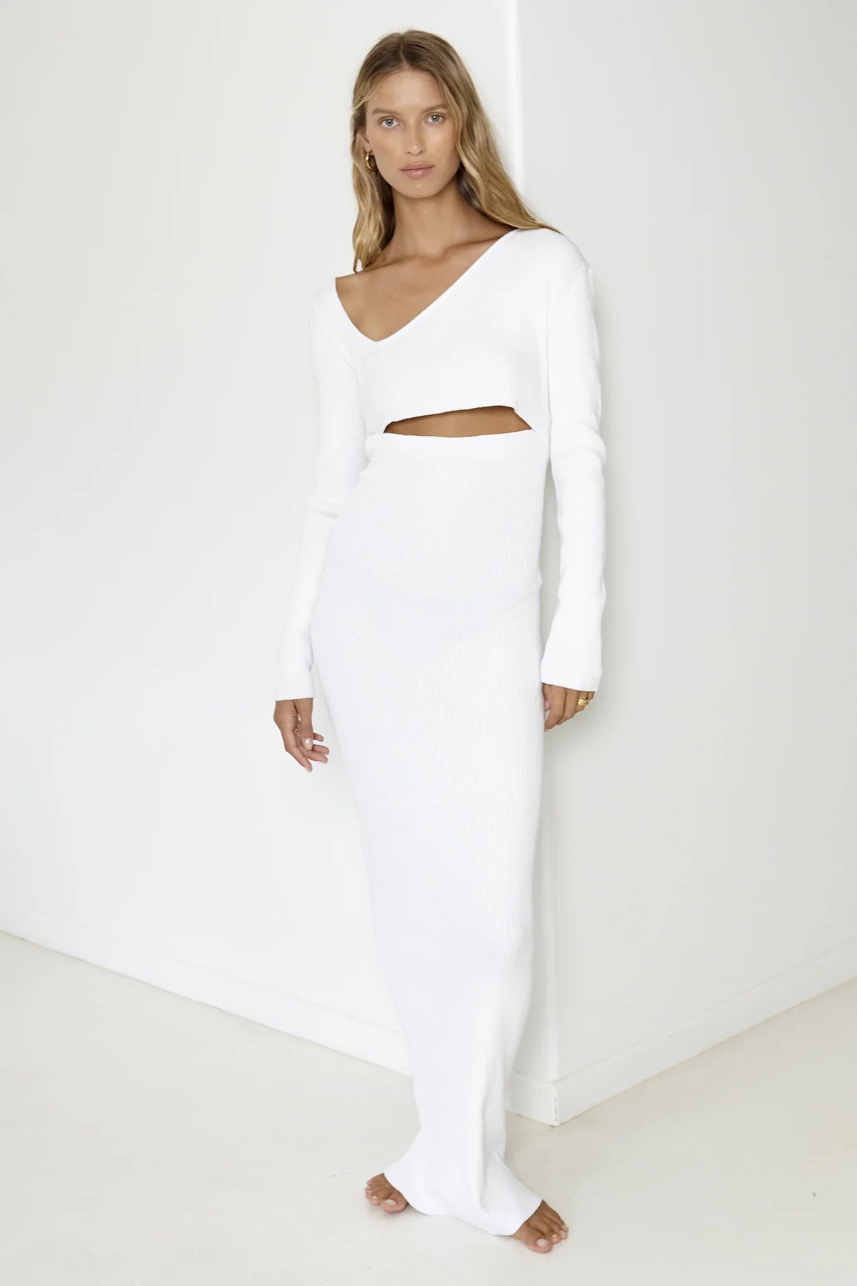 SNDYS Aurora Maxi Dress White