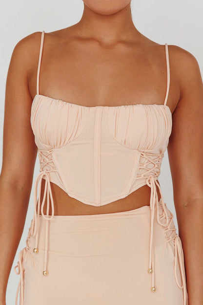 Graziella Corset Crop Top Egg Shell