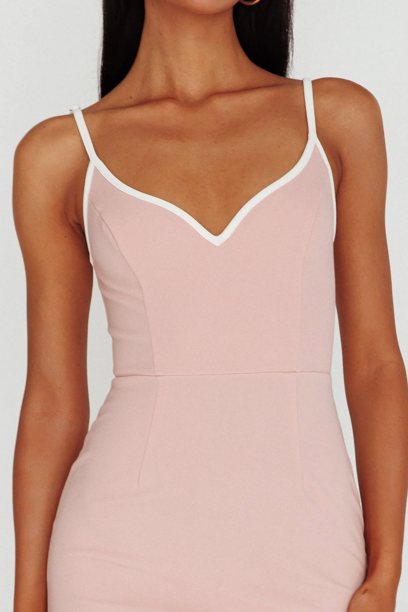 Kandis Low Back Midi Dress Rose
