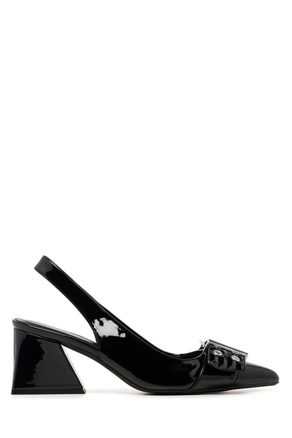 THERAPY Slay Slingback Pump Black Patent