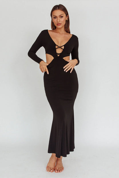 Dress Codes Cut-Out Maxi Dress Black
