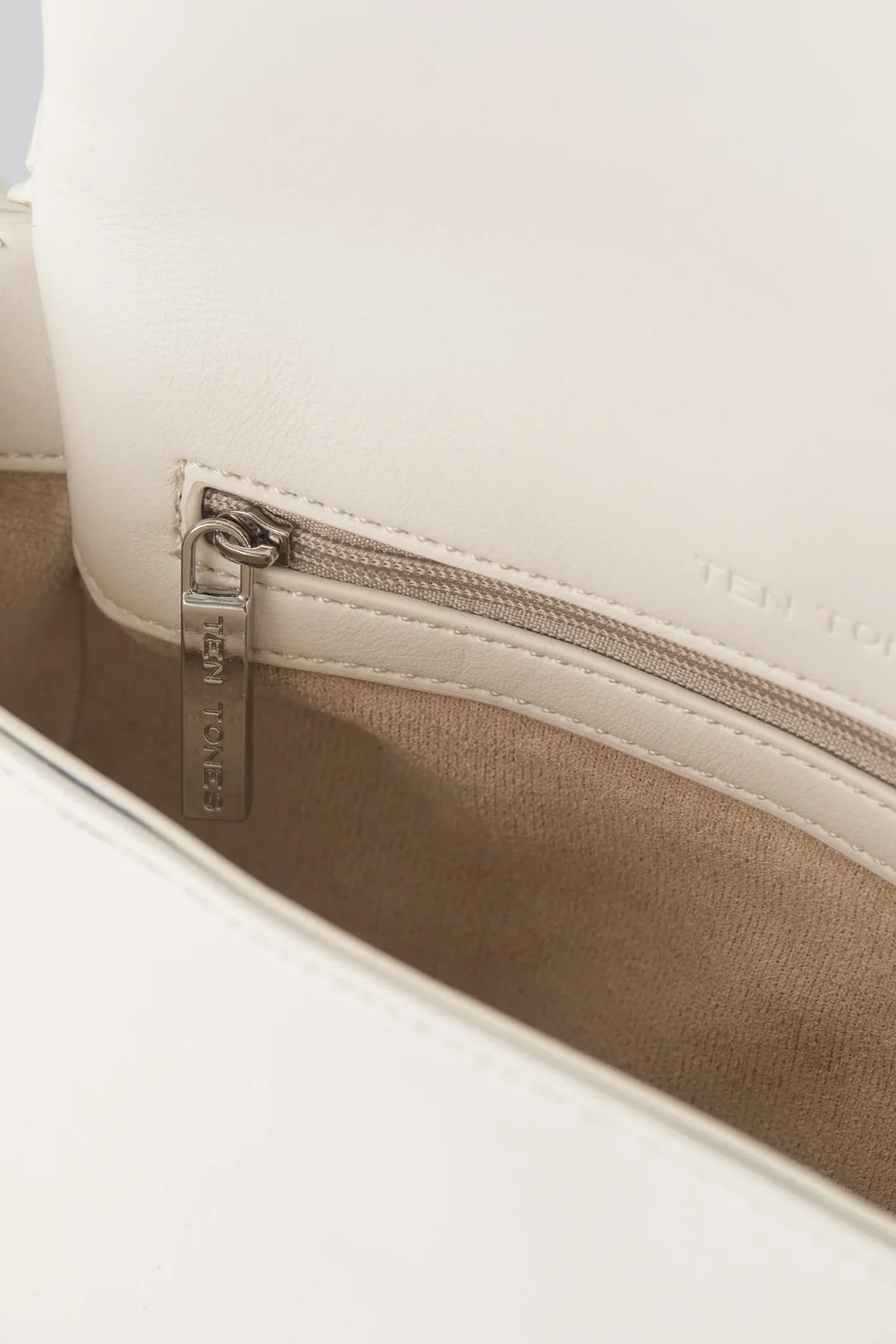 TEN TONES Azure Weave Bag White