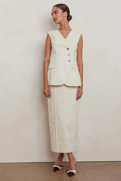Sweet Treat Column Maxi Skirt Oat
